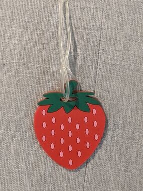 Strawberry Luggage Tag - Red with Green Top